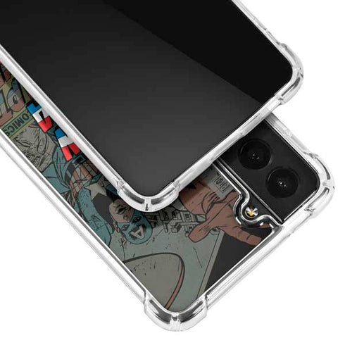 Marvel Classic Comics Captain America Vintage Galaxy S21 FE Clear Case